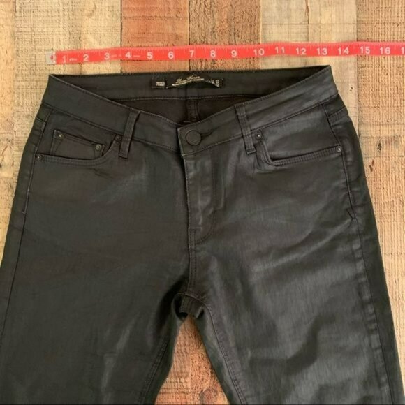 Zara womens size 2 faux leather black skinny jeans - Picture 4 of 10